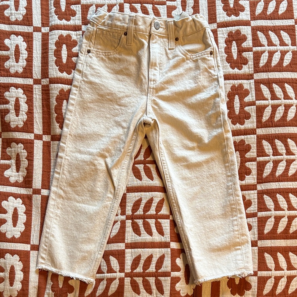 Old Navy Kids - High Rise Slouchy Straight Cream Denim